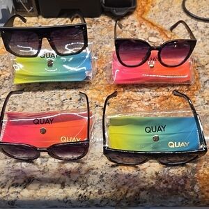 Quay Australia Sunglasses with Microfiber Cloths and Cases